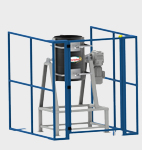 stationäres Fassmischgerät mit Schutzumwehrung